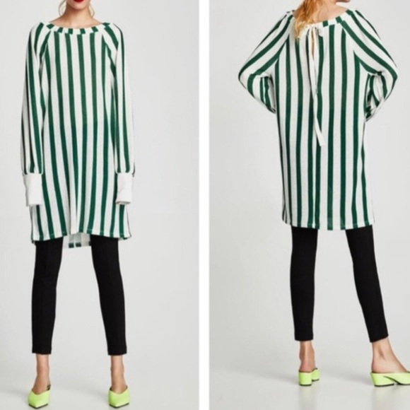 zara striped knit dress